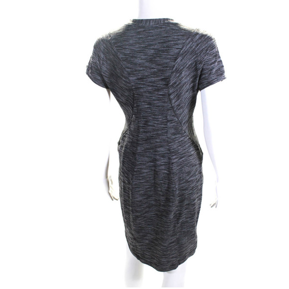 Lululemon Slim Mini Short Sleeve Comfy Dress Black Grey 8 NWOT - Picture 10 of 13